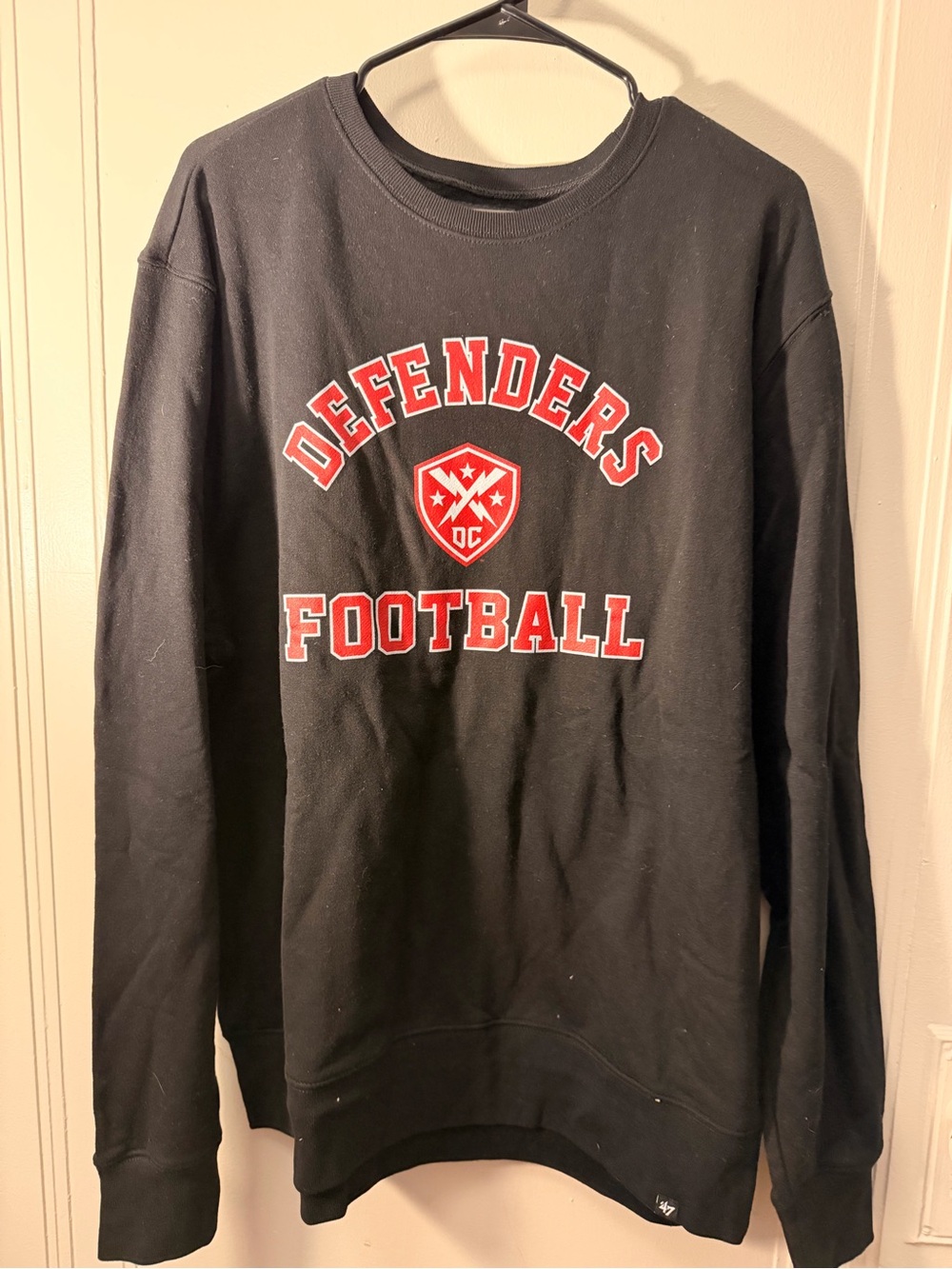 Defenders Football Black Crewneck Sweatshirt - Picture 1 of 4